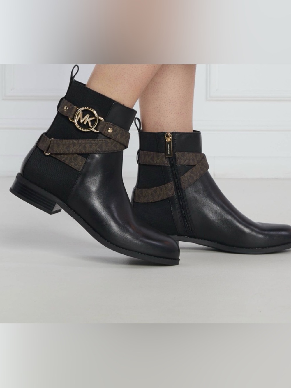 MICHAEL Michael Kors Rory Flat Ankle Boots Vegan Size 10 M
